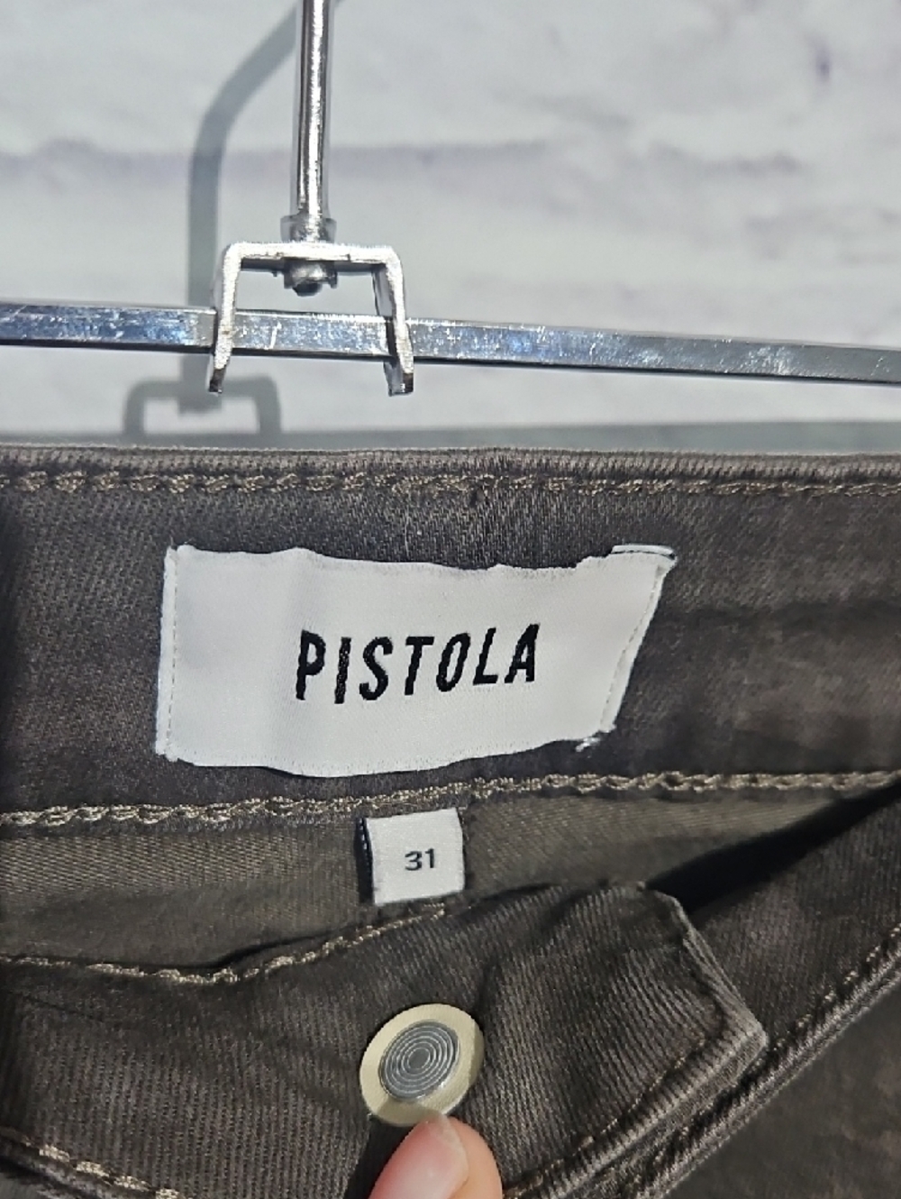 pistola Olive Green Camo Skinny Cargo Jeans - Picture 5 of 8
